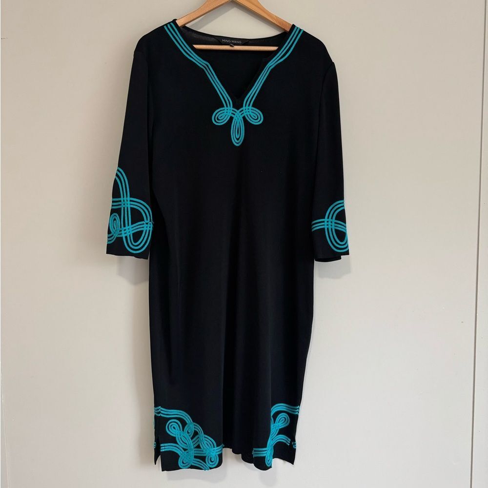 Ming Wang Jersey Knit Tunic Dress